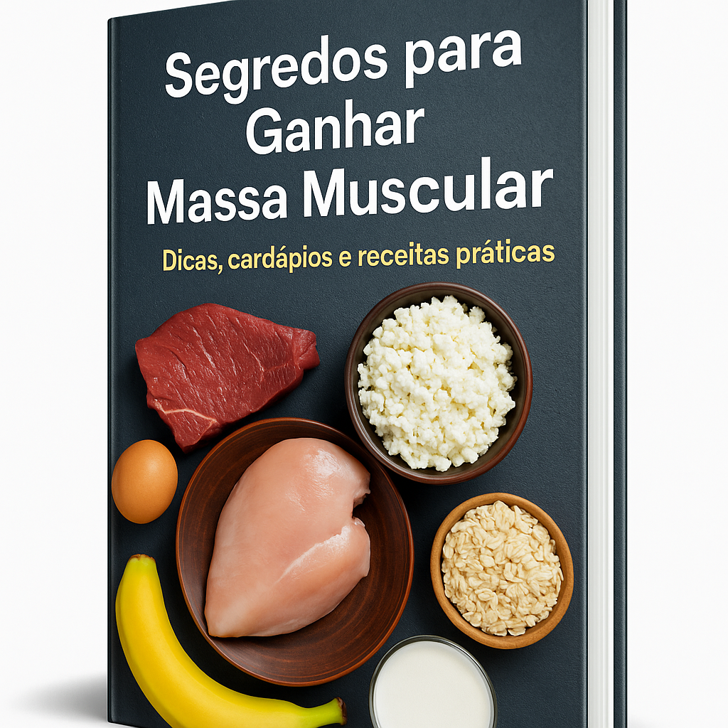 Capa Ebook Segredos para Ganhara Massa Muscular